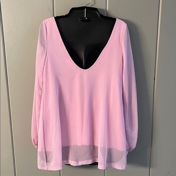 Audrey 3+1 Anthropologie Pink Blouse Romantic Coquette Girl  Balletcore Womens S - Picture 2 of 4